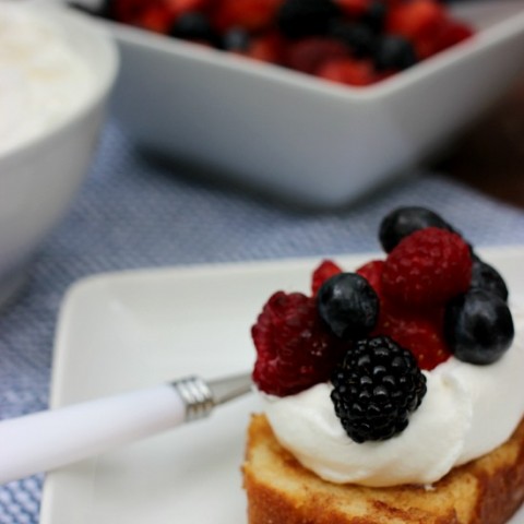 Grilled Pound Cake with Fresh Fruit