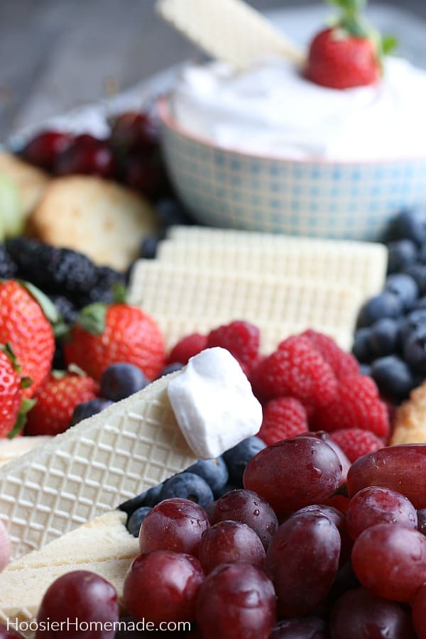 Cookie dipped in Healthy Fruit Dip