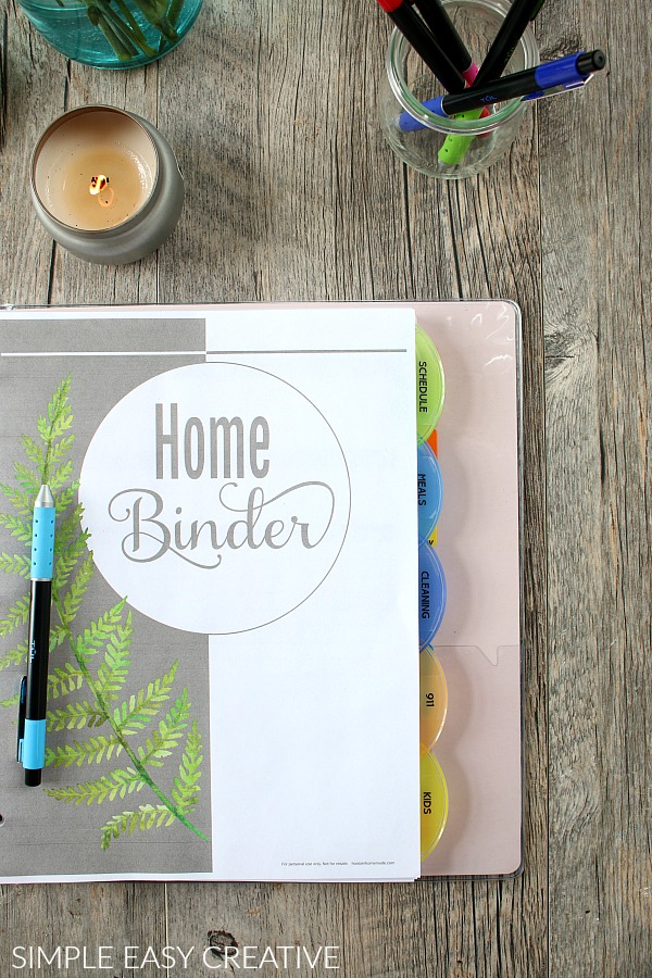 Home Organization Binder