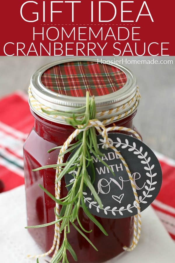 Homemade Cranberry Sauce Gift Idea