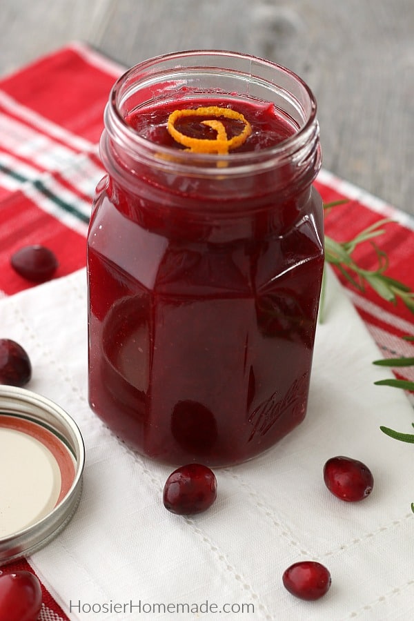 Homemade Cranberry Sauce in Jar