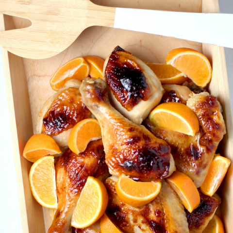 Baked Honey Glazed Chicken in bowl