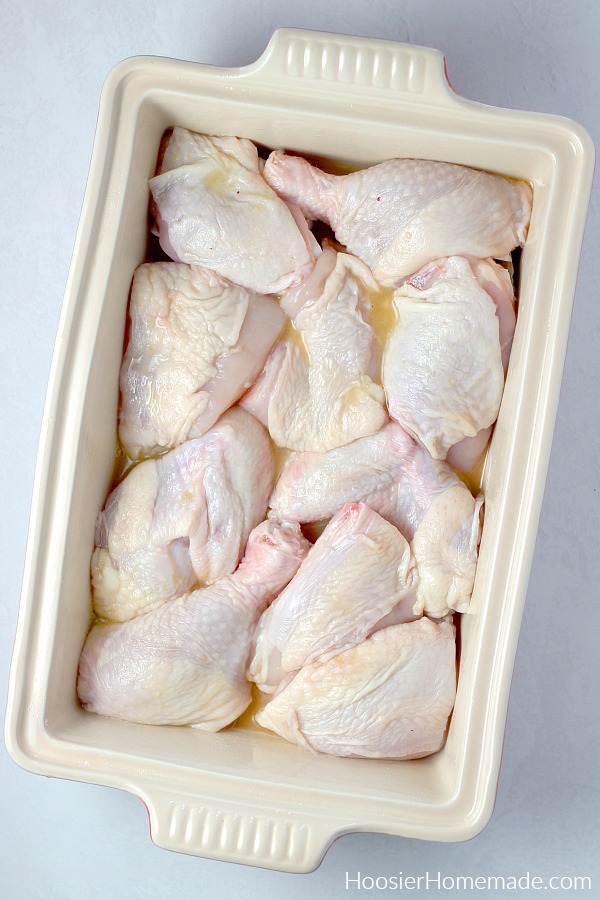 Chicken in baking dish