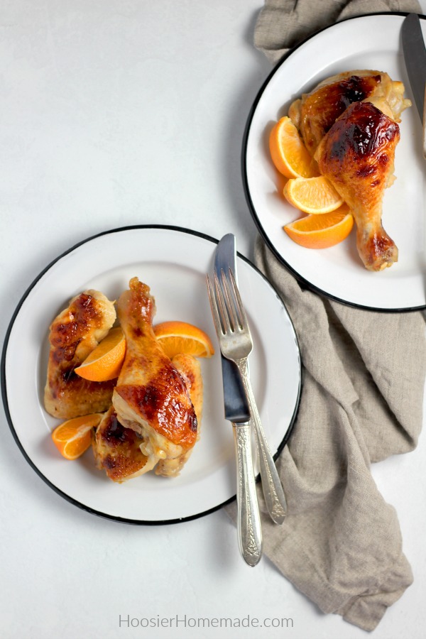 Honey Glazed Chicken on plates