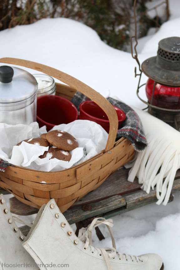 Hot Cocoa Cookies - soft chocolate cookies topped with marshmallows go perfectly with a mug of hot cocoa! Pin to your Recipe Board!