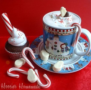 Share Our Holiday Table: Hot Cocoa Cupcakes - Hoosier Homemade