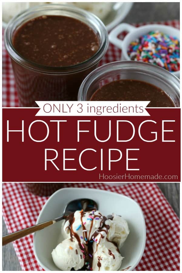 Hot Fudge Recipe with only 3 ingredients