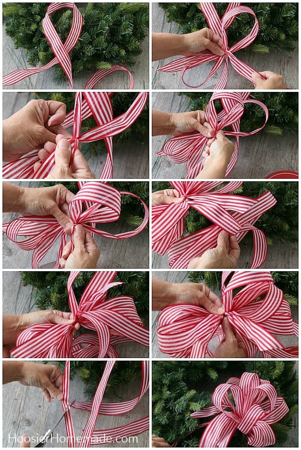 How to tie a bow for a wreath