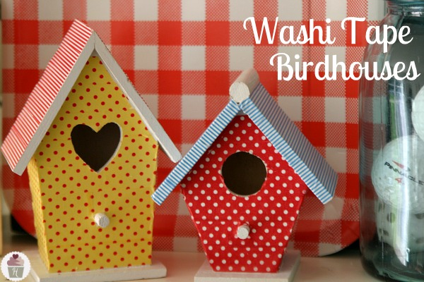 Easy Washi Tape Birdhouses