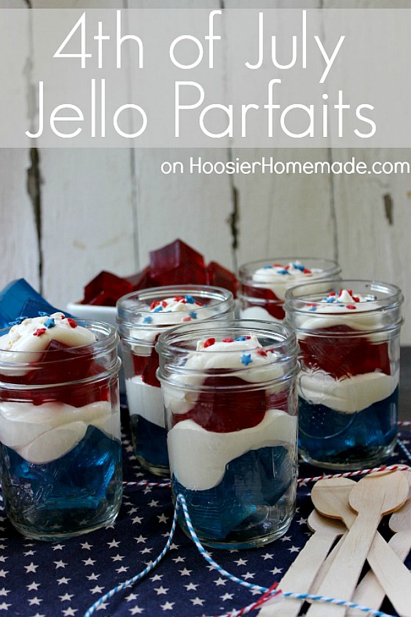 Red White and Blue Jello Parfait