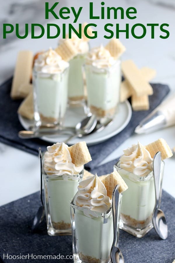 Pudding Shots with key lime flavor