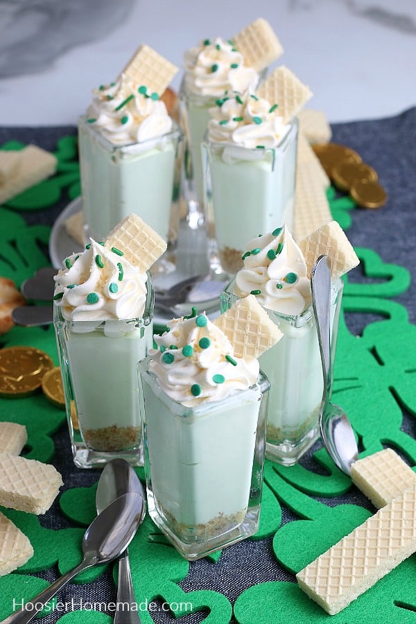 Pudding Shots for St. Patrick's Day