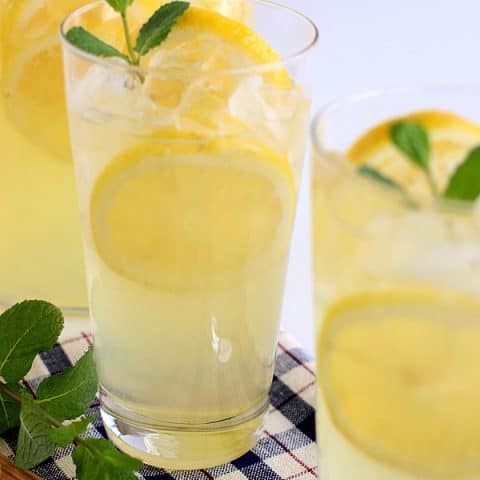 Lemonade in tall glass