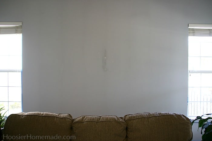 Living Room wall unpainted