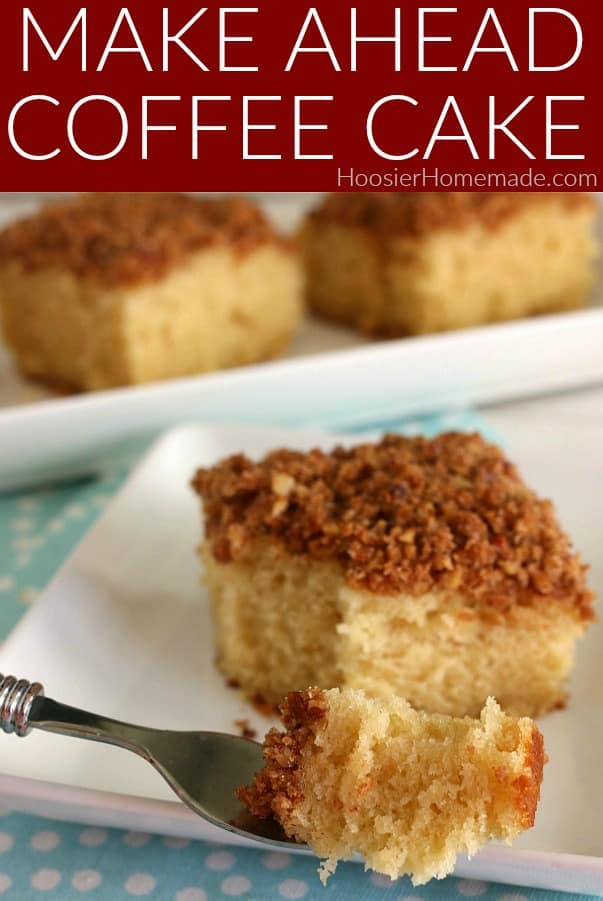 Make Ahead Coffee Cake on fork