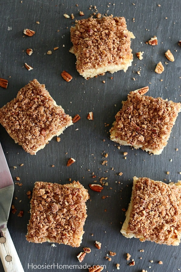 Make Ahead Coffee Cake on black board