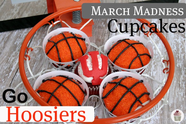 Basketball Cupcakes for March Madness