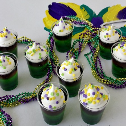 Mardi Gras Jello Shots