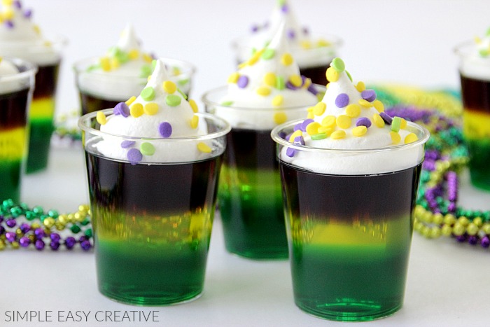 Jello Shots to celebrate Mardi Gras