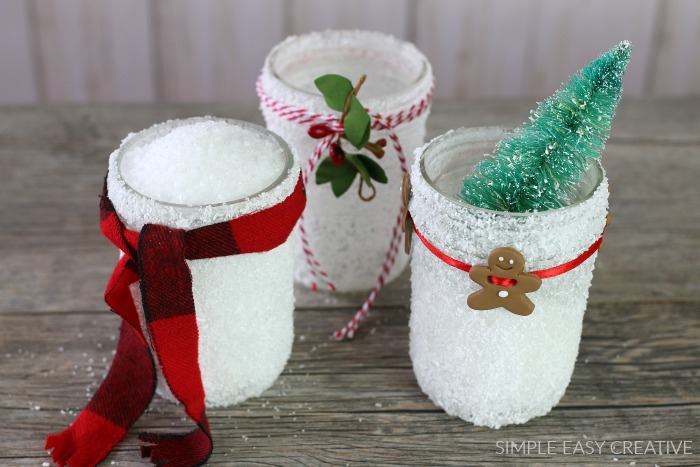 Snowy Mason Jars