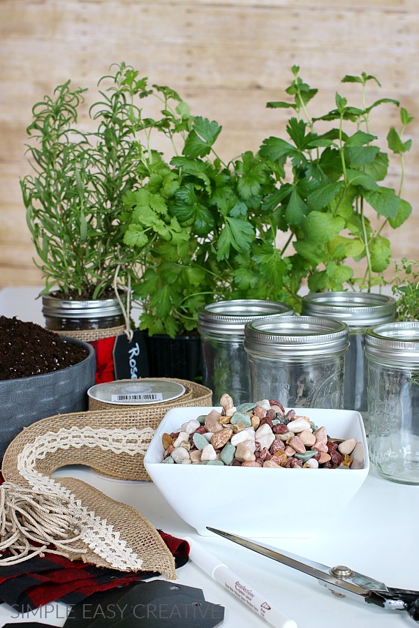 Mason Jar Herb Garden Supplies