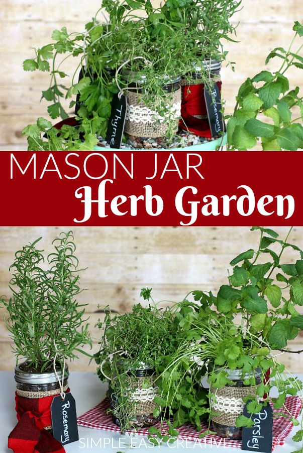 Mason Jar Herb Garden