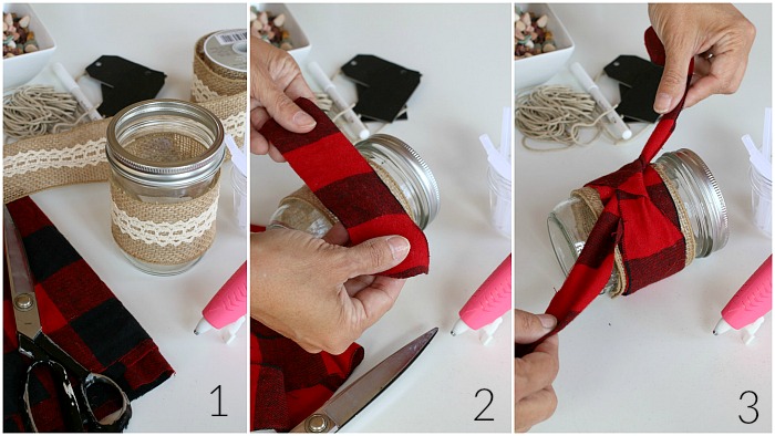 Decorating Mason Jar for Herbs