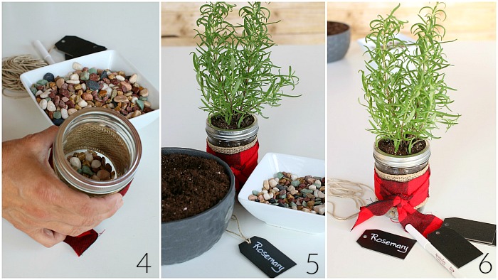 Planting Mason Jar Herbs