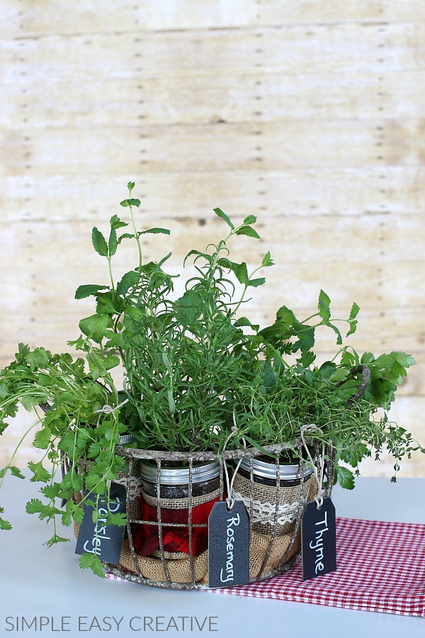 Mason Jar Herb Garden Gift Idea