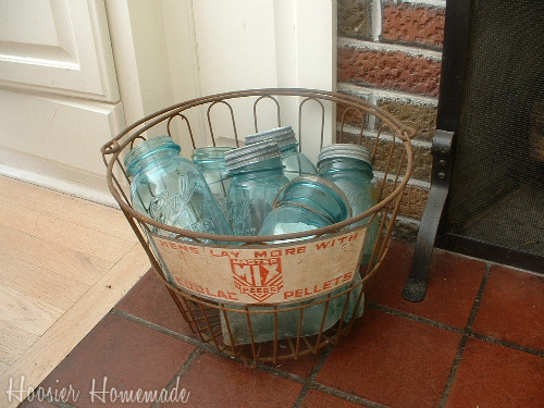 Decorating with Aqua Mason Jars