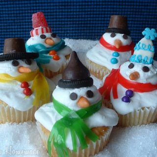 Melting Snowman Cupcakes