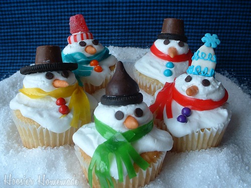 Melting Snowman Cupcakes: Cupcake Tuesday