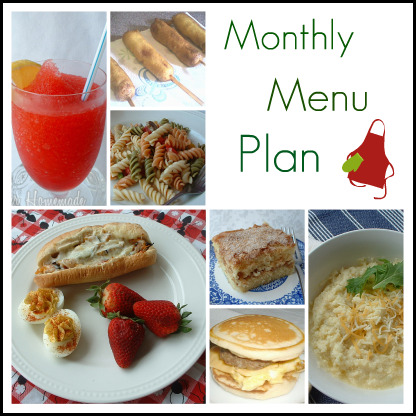 August Menu Plan ~ 2010