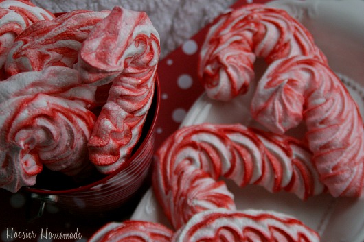 Meringue Candy Canes and Christmas Dessert