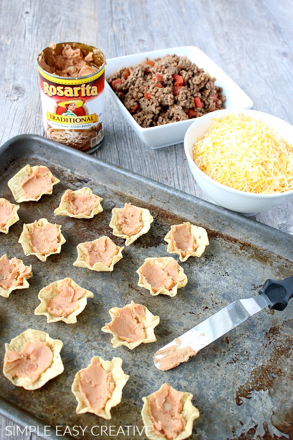 Taco Cups add beans