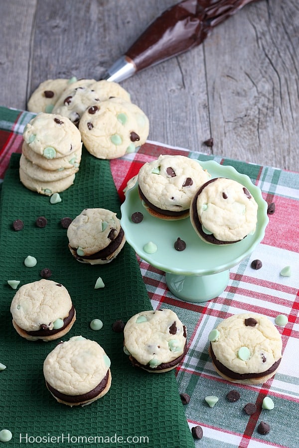 Cake Mix Cookies made into whoopie pies