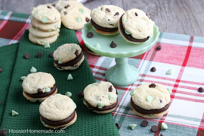 Mint Chocolate Cake Mix Cookies