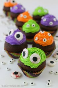 Easy Monster Eye Cupcakes - Hoosier Homemade