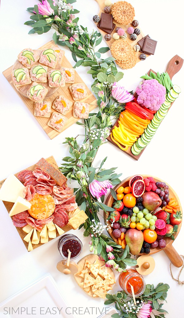 Table with Charcuterie Boards
