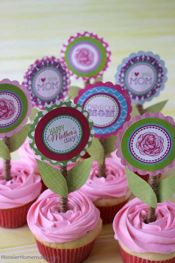 Mother's Day Cupcake Toppers - Hoosier Homemade