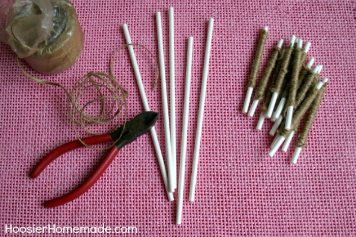 Sticks and Twine to make for cupcake toppers