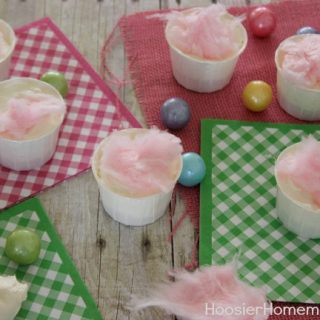 Cotton Candy No Bake Mini Cheesecakes