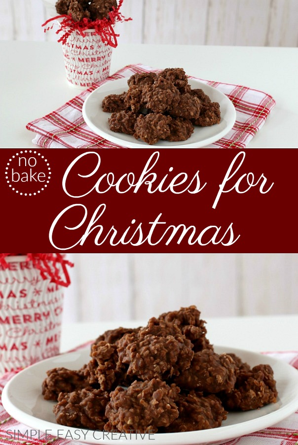 No Bake Chocolate Oatmeal Cookies