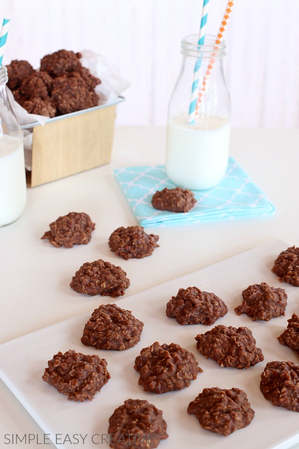 No Bake Chocolate Oatmeal Cookies