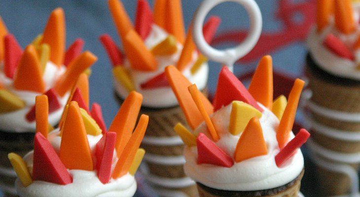 Olympic Torch Cupcakes