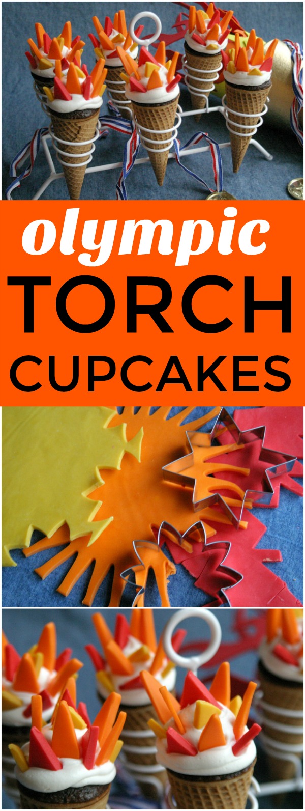 Olympic Torch Cupcakes