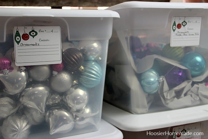 Organizing Christmas Decorations