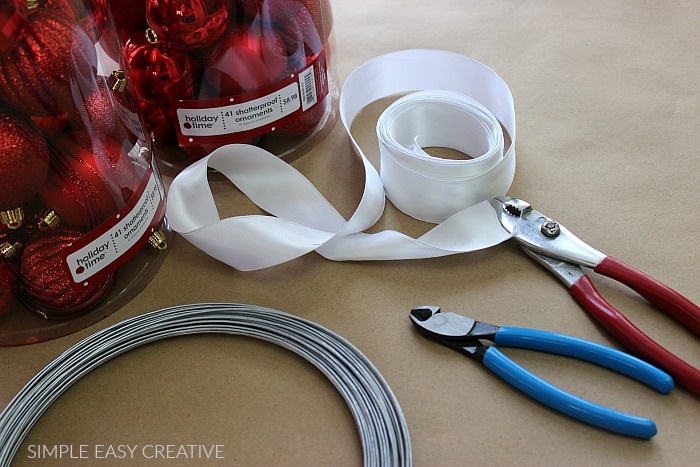 Supplies to make Ornament Garland