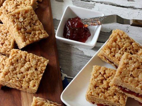 Peanut Butter And Jelly Krispie Treats Hoosier Homemade