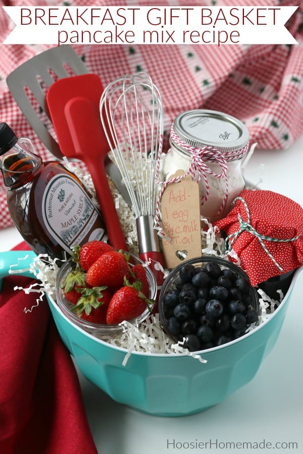 Breakfast Gift Basket with Homemade Pancake Mix